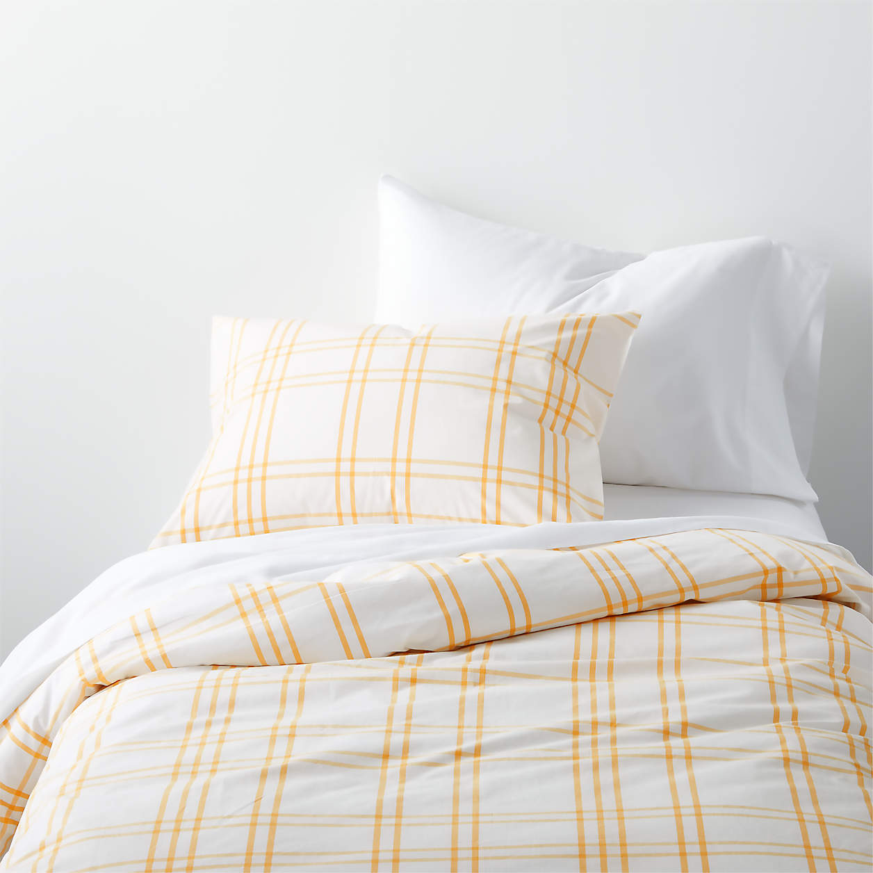 Stax Modern Organic Cotton Twin Yellow Kids Duvet Cover + Reviews