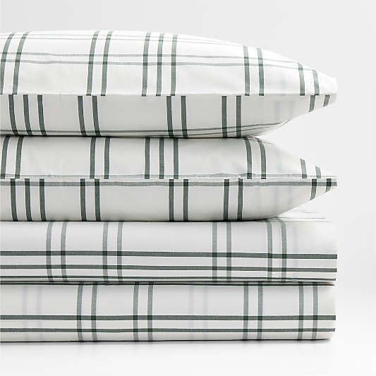 Stax Green 100% Organic Cotton Kids Queen Sheet Set