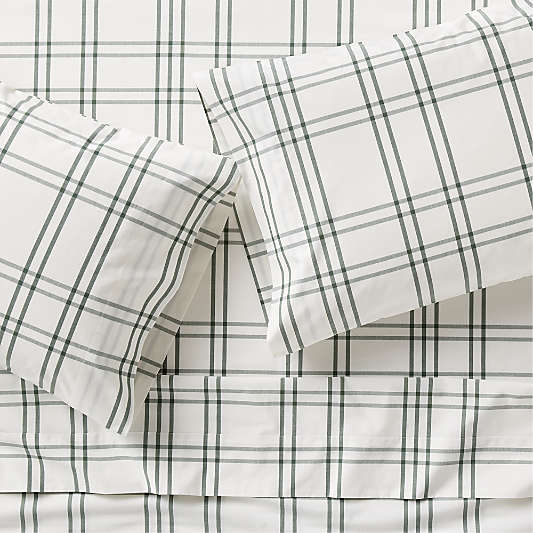 Stax Pine Green Organic Yarn-Dyed Organic Cotton Kids Sheet Set