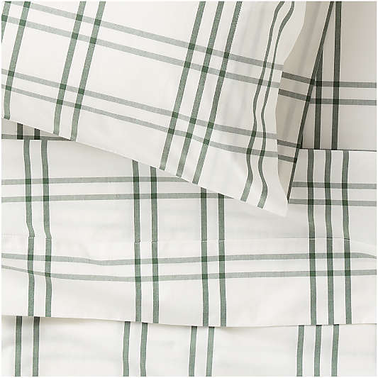 Stax Pine Green Organic Yarn-Dyed Organic Cotton Kids Sheet Set