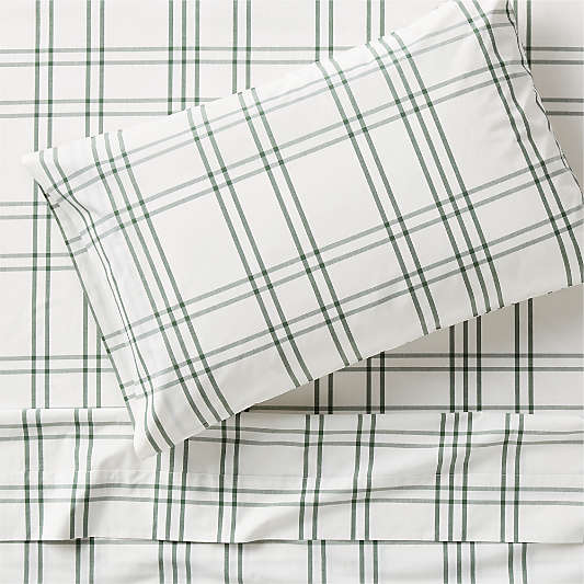 Stax Green 100% Organic Cotton Kids Twin Sheet Set