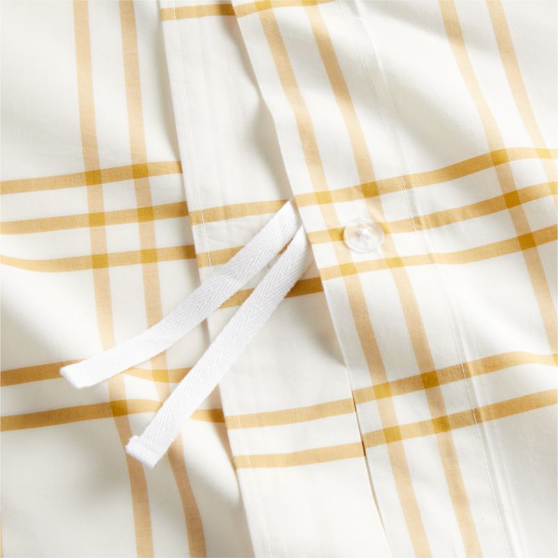 Stax Savannah Yellow Yarn-Dyed Organic Cotton Toddler Duvet Cover - image 4 of 5