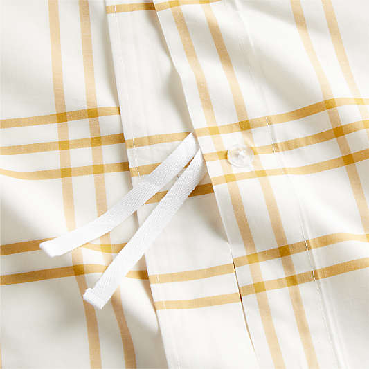 Stax Savannah Yellow Yarn-Dyed Organic Cotton Toddler Duvet Cover