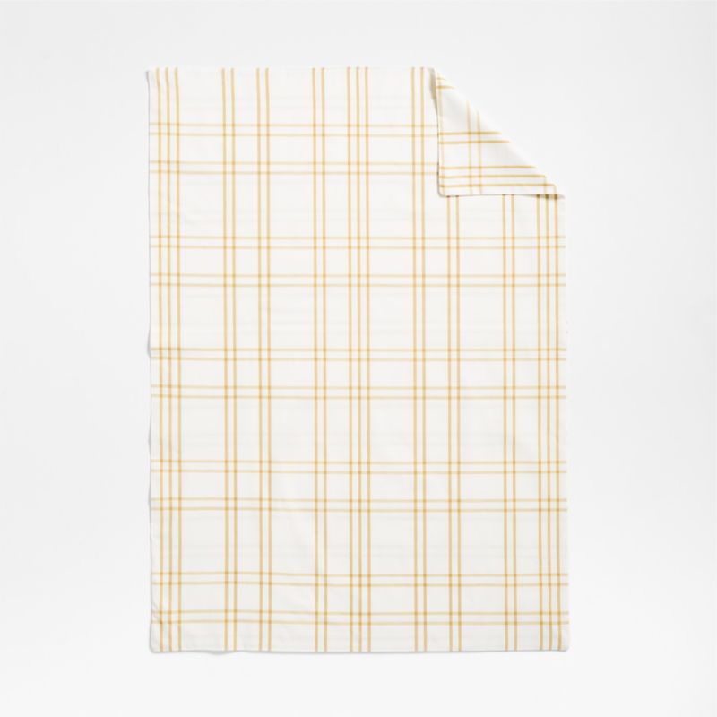 Stax Savannah Yellow Yarn-Dyed Organic Cotton Toddler Duvet Cover - image 2 of 5