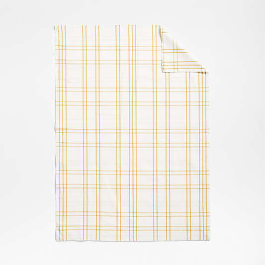 Stax Savannah Yellow Yarn-Dyed Organic Cotton Toddler Duvet Cover