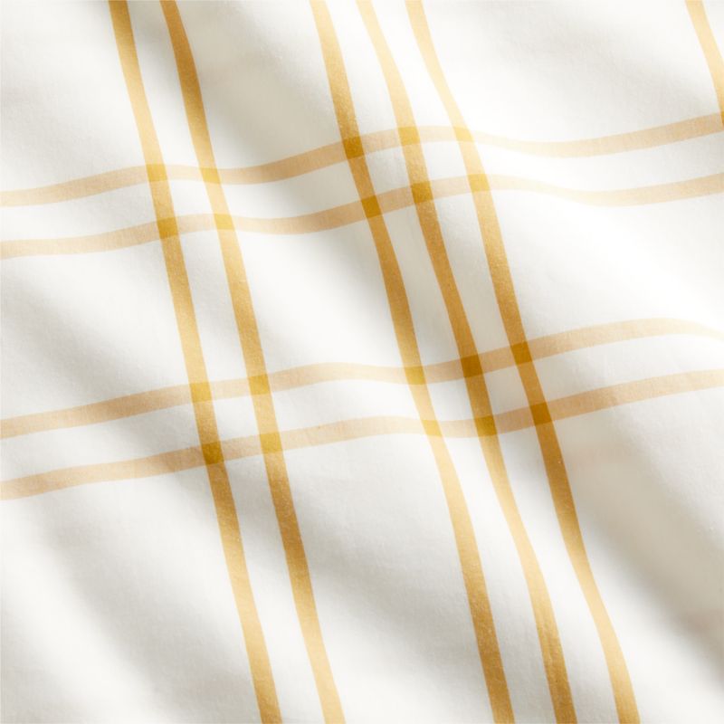 Stax Savannah Yellow Yarn-Dyed Organic Cotton Toddler Duvet Cover - image 3 of 5