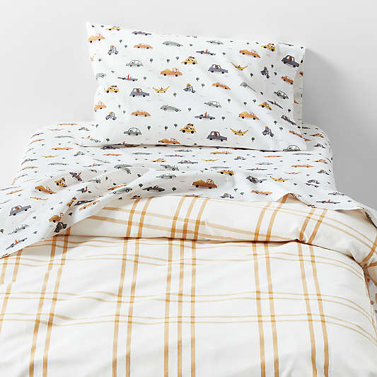 Stax Savannah Yellow Organic Cotton Toddler Duvet Cover