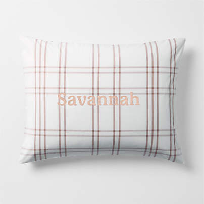 Stax Violet Rose Organic Cotton Yarn Dyed Kids Pillow Sham