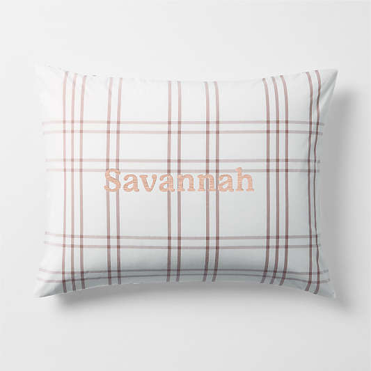 Stax Violet Rose Organic Cotton Yarn Dyed Kids Pillow Sham