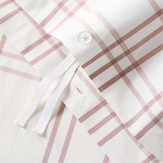 Stax Violet Rose Organic Cotton Yarn Dyed Kids Full/Queen Duvet Cover