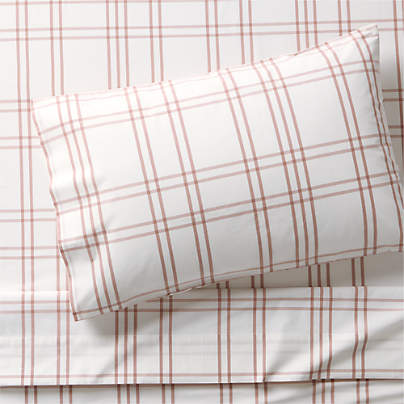 Stax Violet Rose 100% Organic Cotton Yarn Dyed Kids Twin Sheet Set