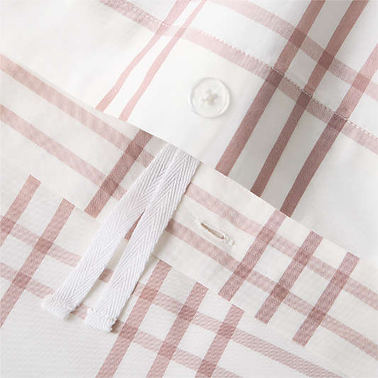 Stax Violet Rose Yarn-Dyed 100% Organic Cotton Toddler Duvet Cover