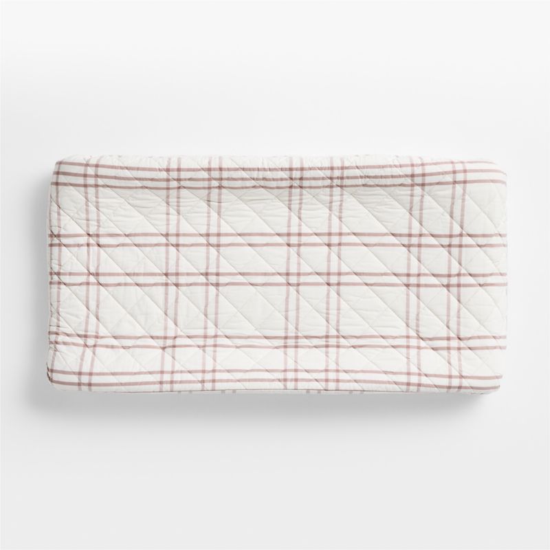 Stax Violet Rose Organic Yarn Dyed Baby Changing Pad Cover - image 1 of 2