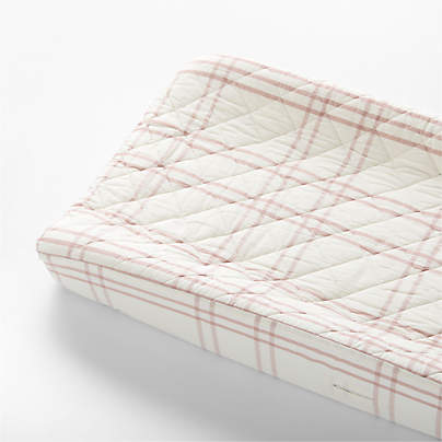 Stax Violet Rose Organic Yarn Dyed Baby Changing Pad Cover