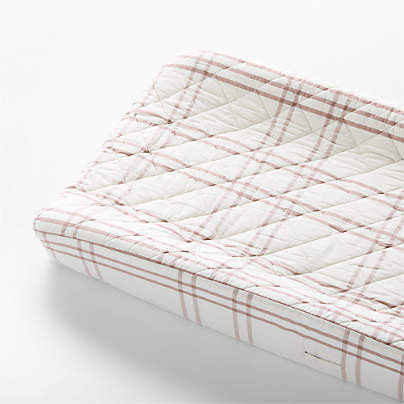 Stax Violet Rose Organic Yarn Dyed Baby Changing Pad Cover