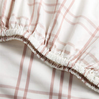 Stax Violet Rose Organic Yarn Dyed Baby Crib Fitted Sheet