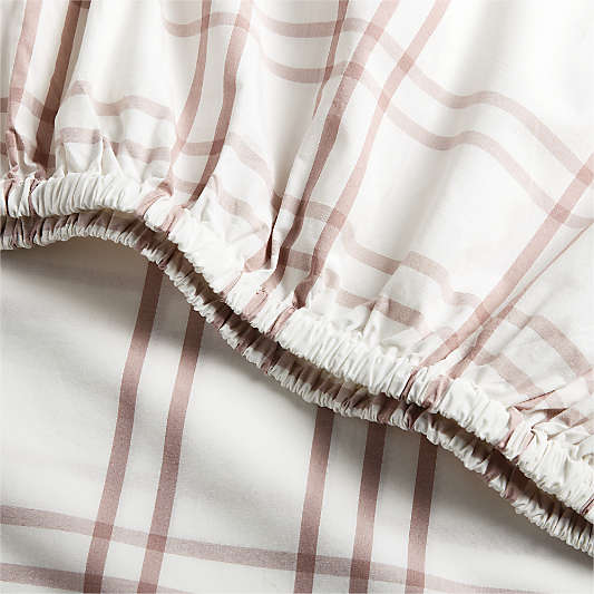 Stax Violet Rose 100% Organic Yarn Dyed Baby Crib Fitted Sheet