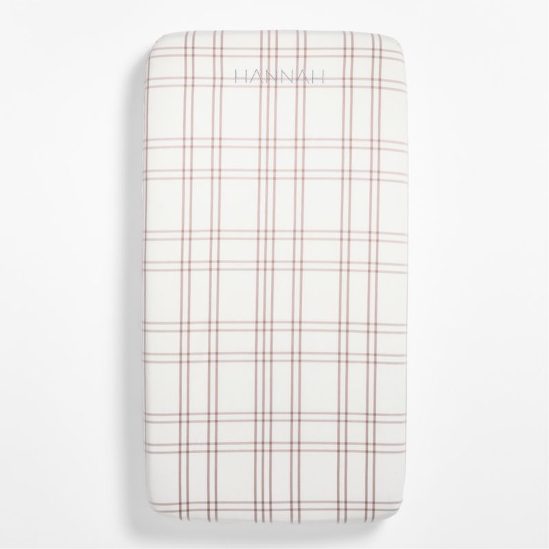 Stax Violet Rose Organic Yarn Dyed Baby Crib Fitted Sheet - image 2 of 6