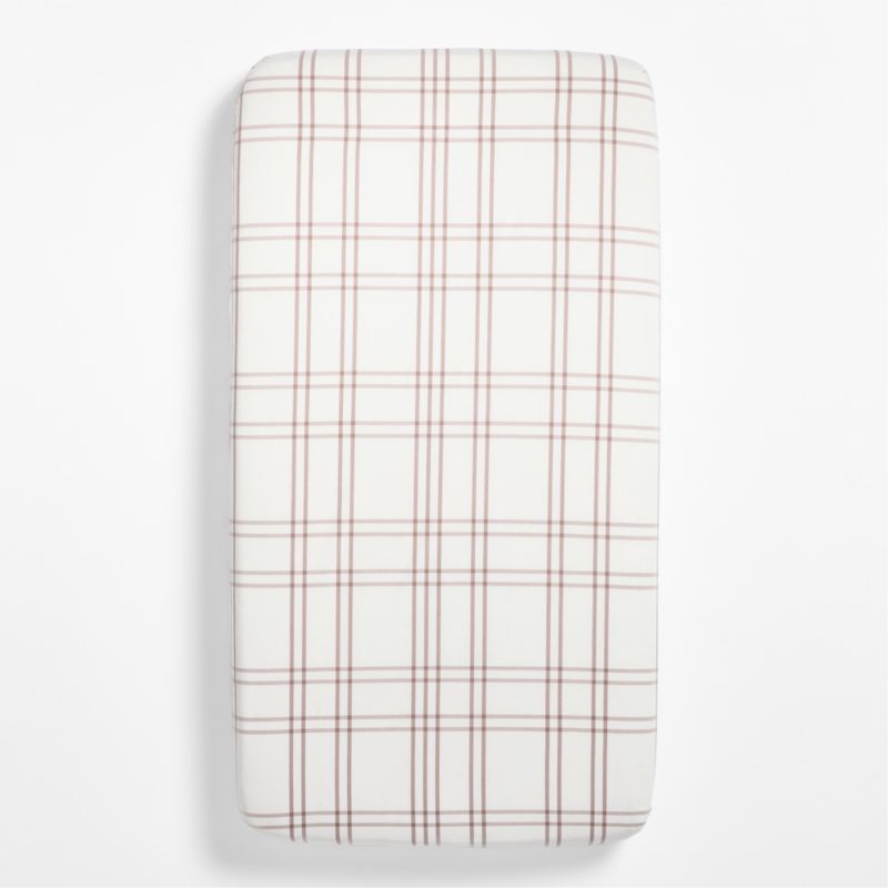 Stax Violet Rose Organic Yarn Dyed Baby Crib Fitted Sheet - image 3 of 6