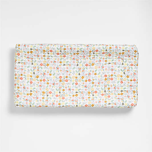 Stay Cool Flora Organic Cotton Baby Changing Pad Cover