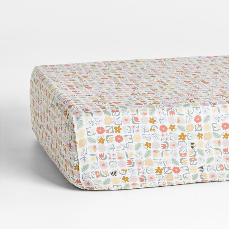 Stay Cool Flora Organic Cotton Baby Crib Fitted Sheet - image 0 of 5