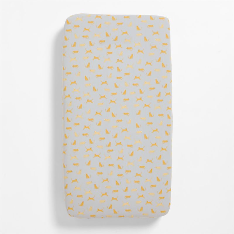 Stay Cool Little Leopards Organic Cotton Baby Crib Fitted Sheet - image 2 of 5