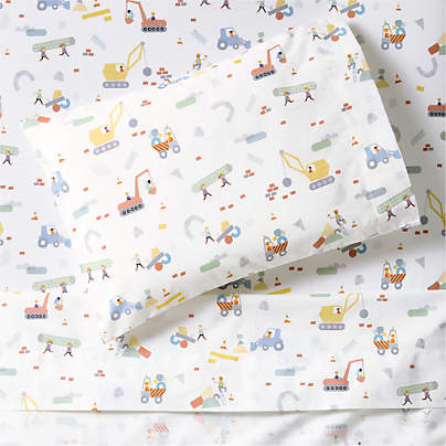 Stay Cool Trucks 100% Organic Cotton Toddler Sheet Set