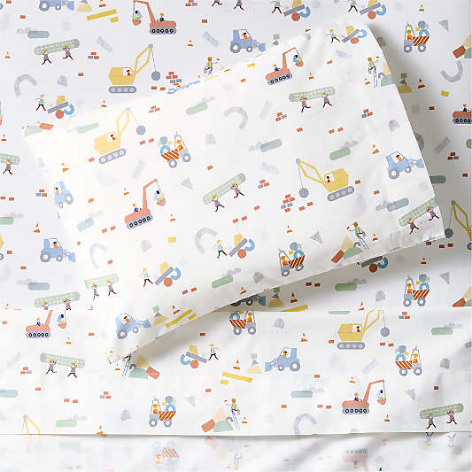 Stay Cool Trucks 100% Organic Cotton Toddler Sheet Set