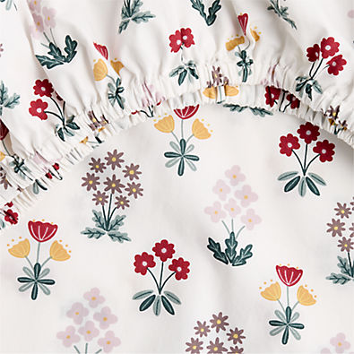 View Stay Cool Nordic Bloom 100% Organic Cotton Baby Crib Fitted Sheet details
