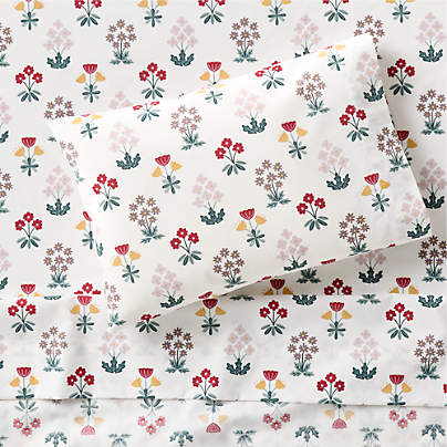 Stay Cool Nordic Bloom 100% Organic Cotton Toddler Sheet Set