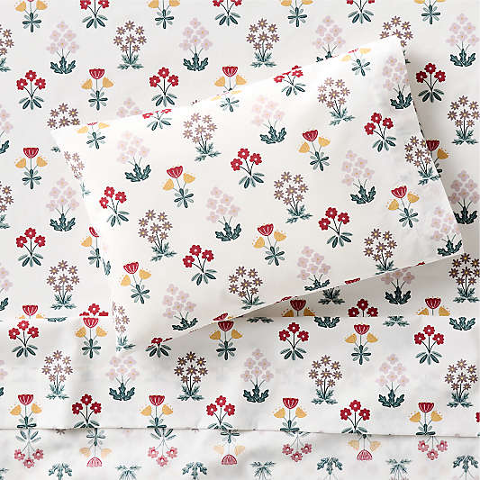 Stay Cool Nordic Bloom 100% Organic Cotton Toddler Sheet Set