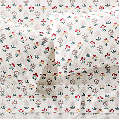 Stay Cool Nordic Bloom 100% Organic Cotton Kids Queen Sheet Set