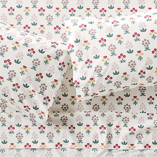 Stay Cool Nordic Bloom 100% Organic Cotton Kids Queen Sheet Set