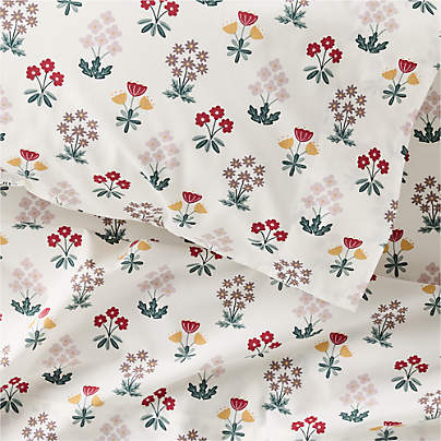 Stay Cool Nordic Bloom Organic Cotton Kids Sheet Set