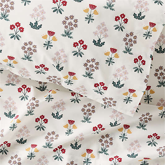 Stay Cool Nordic Bloom Organic Cotton Kids Sheet Set