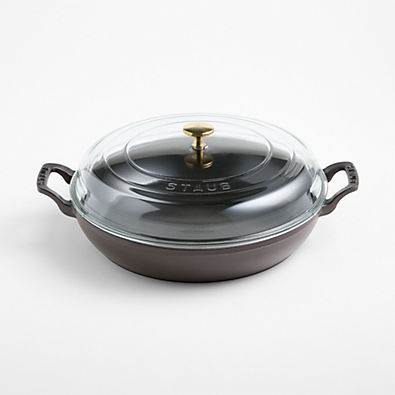 View Staub ® Matte Espresso 3.5-Qt.Braiser with Glass Lid details