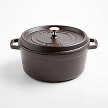 Staub 5.5-Qt Matte Black Cocotte + Reviews | Crate & Barrel
