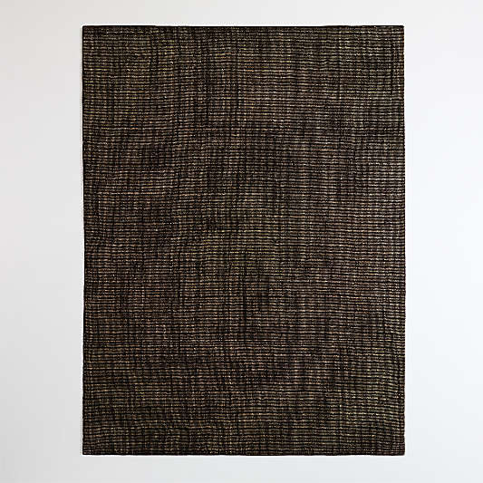Stockholm Wool/Jute Blend Handwoven Black and Natural Area Rug