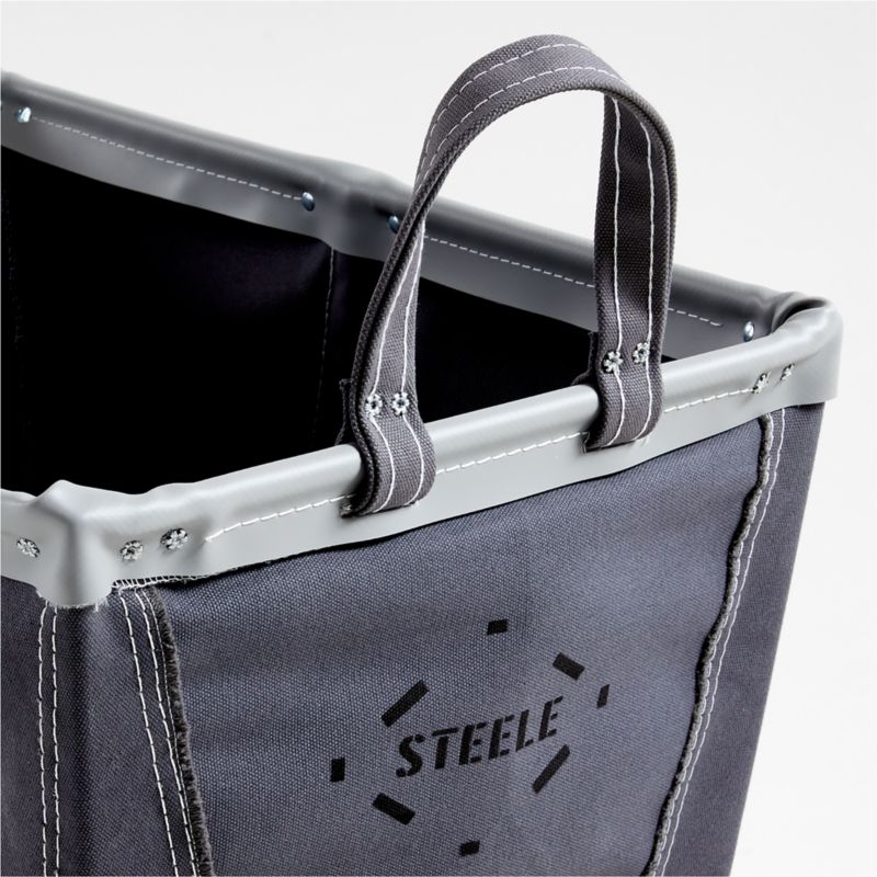 Steele ® Briquette Gray 2-Bushel Elevated Rolling Laundry Hamper - image 2 of 4