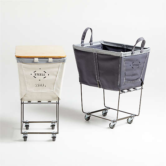 Steele ® 2-Bushel Elevated Rolling Laundry Hamper