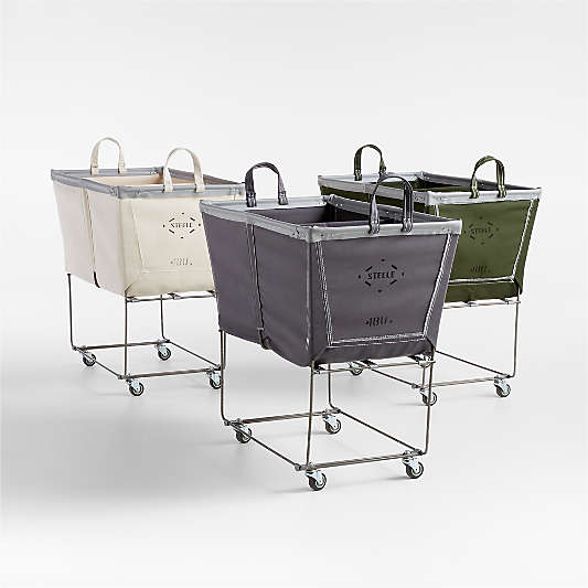 Steele ® 4-Bushel Divided Sorter Rolling Laundry Hamper