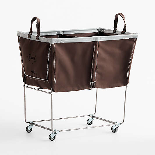 Steele ® Bourbon 4-Bushel Divided Sorter Elevated Rolling Laundry Hamper