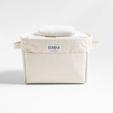 View Steele ® Small Canvas Storage and Laundry Basket details