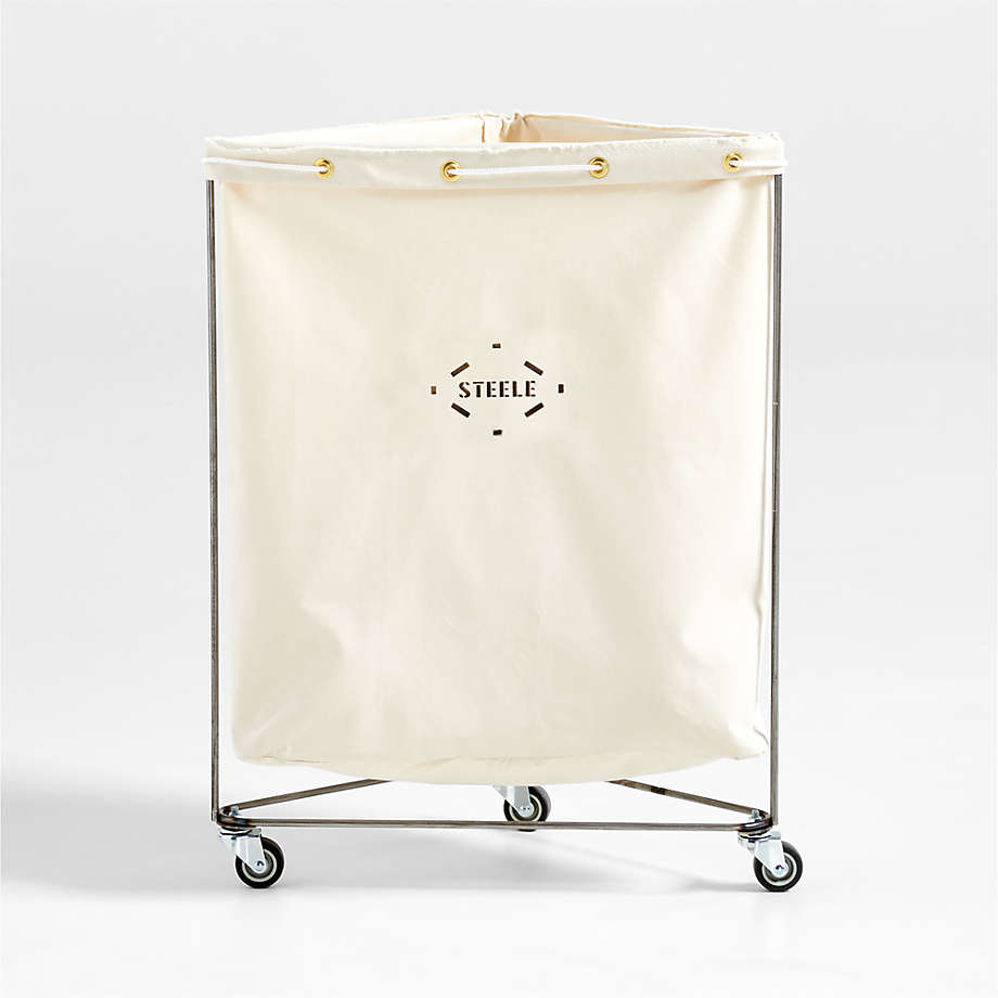 Steele Canvas 2.5 Bushel Corner Laundry Hamper + Reviews | Crate & Barrel