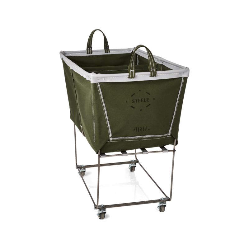 Steele ® Olive 4-Bushel Divided Sorter Rolling Laundry Hamper - image 5 of 6