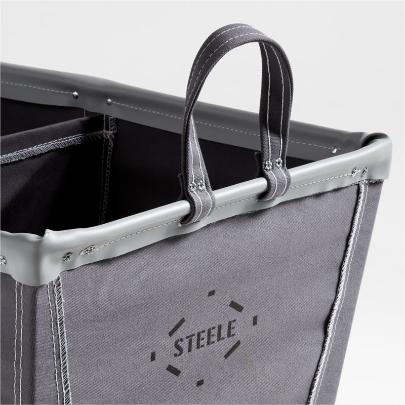 Steele ® Briquette Gray 4-Bushel Divided Sorter Rolling Laundry Hamper - image 2 of 6