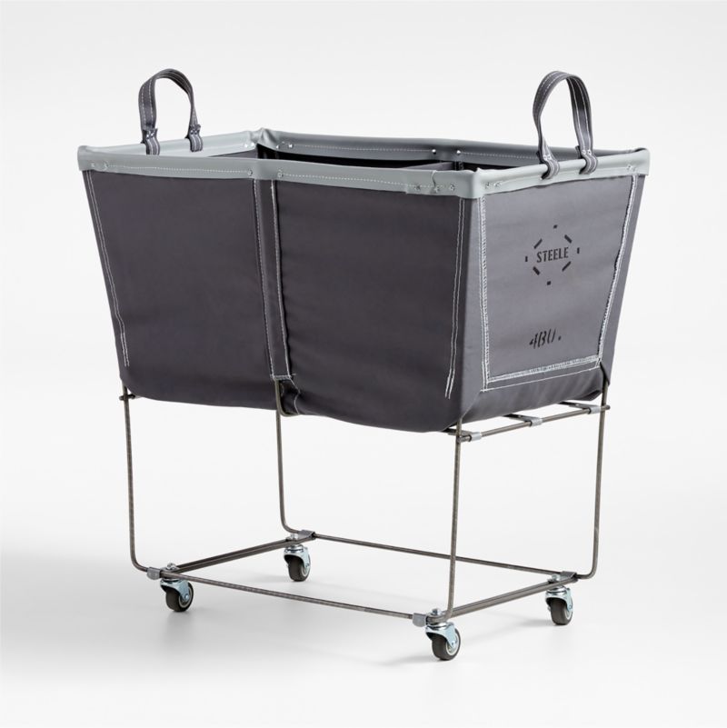 Steele ® Briquette Gray 4-Bushel Divided Sorter Rolling Laundry Hamper - image 0 of 6