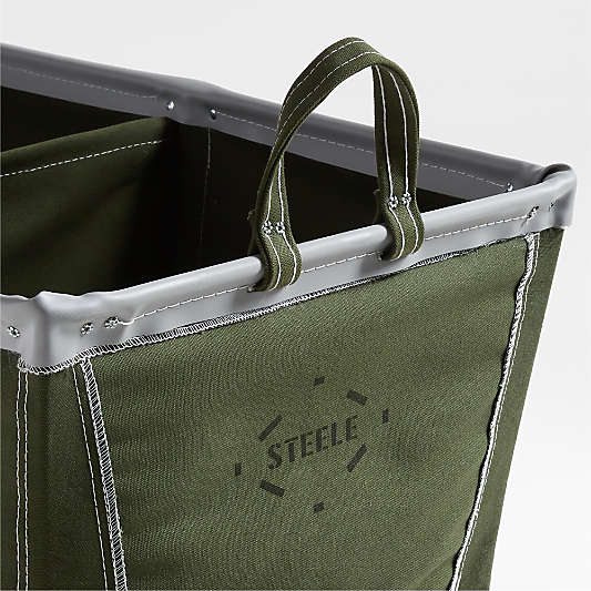 Steele ® Olive 4-Bushel Divided Sorter Rolling Laundry Hamper