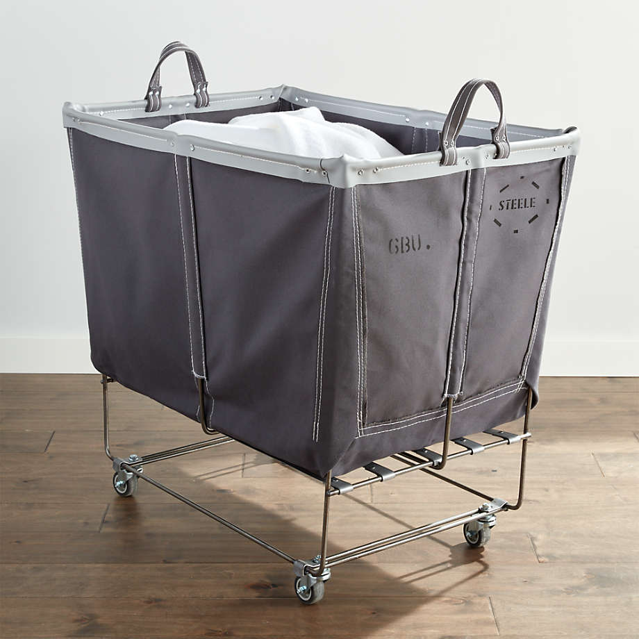 steele laundry basket on wheels
