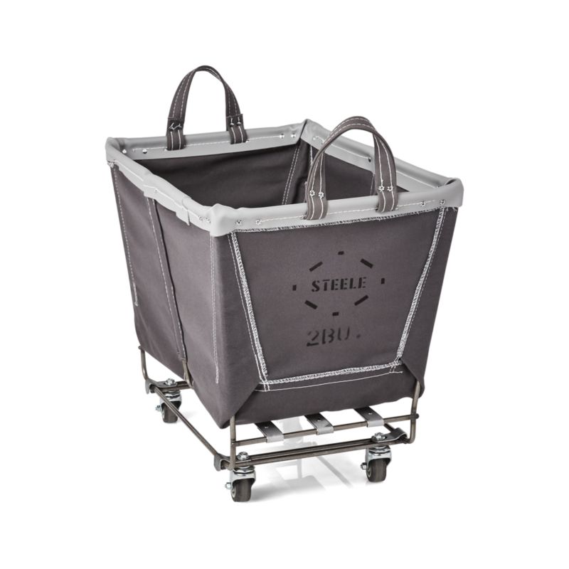 Steele ® Briquette Gray 2-Bushel Rolling Laundry Hamper - image 4 of 5